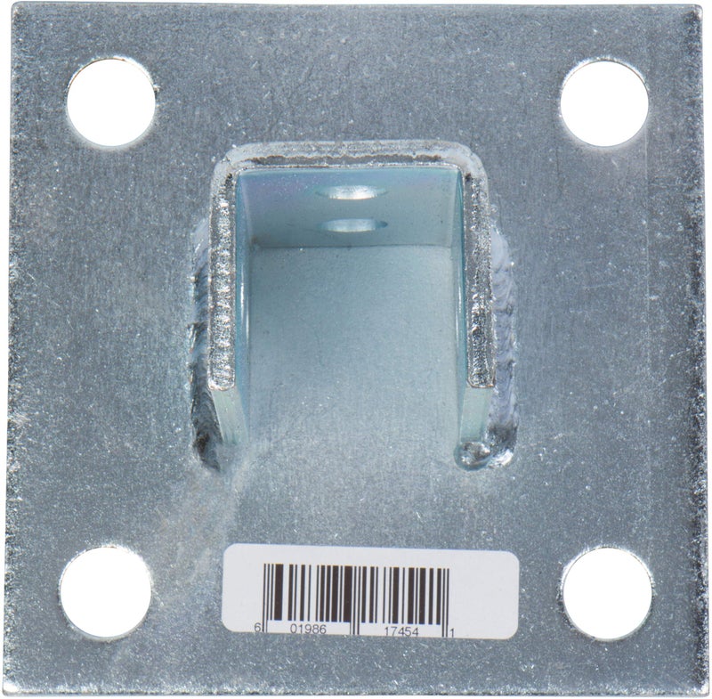 Morris Products 17454 Post Base Channel 4 Hole Square – For 1-5/8” Strut – Side Orientation, Galvanized Steel – 6” x 6” Base – Secures Strut Assembly to Floors, Surfaces, 1-Pack - Image 5
