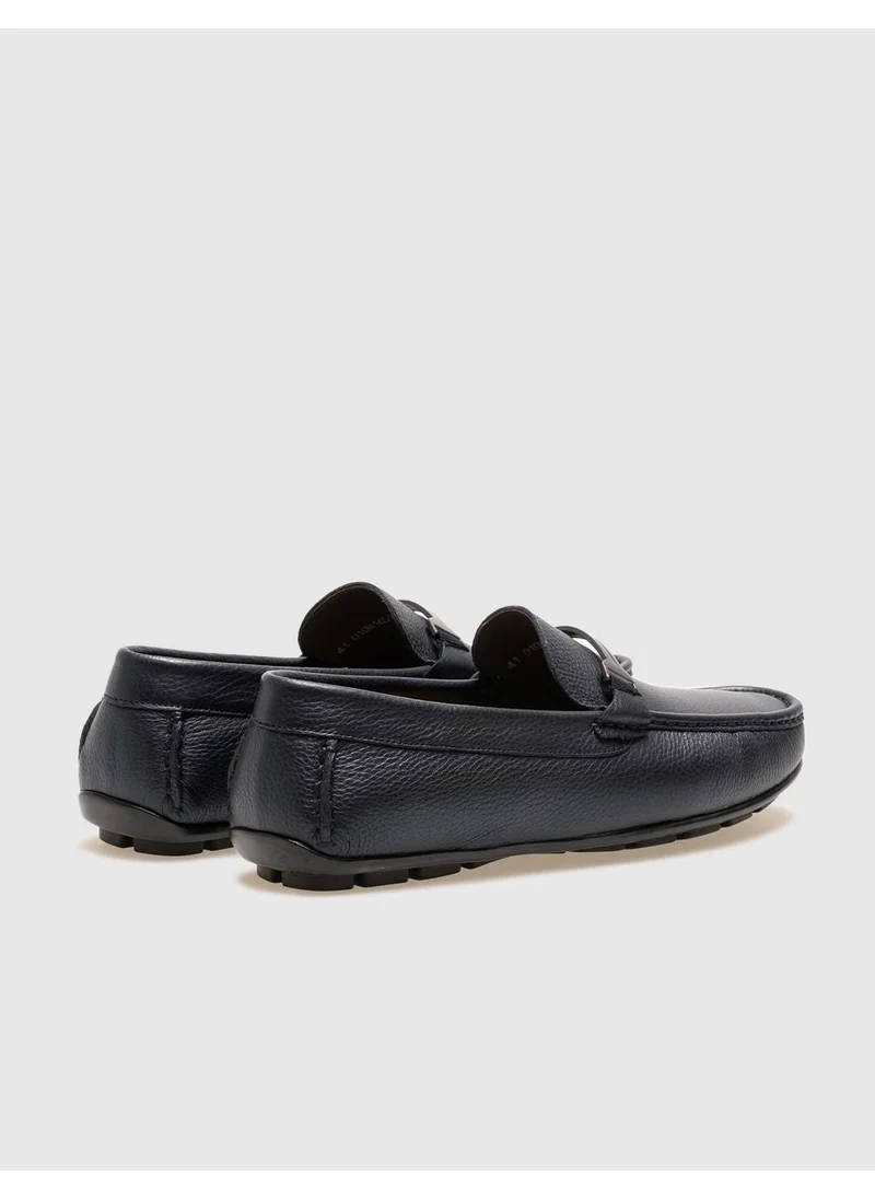Cabani Navy Blue Buckle Men's Loafer
