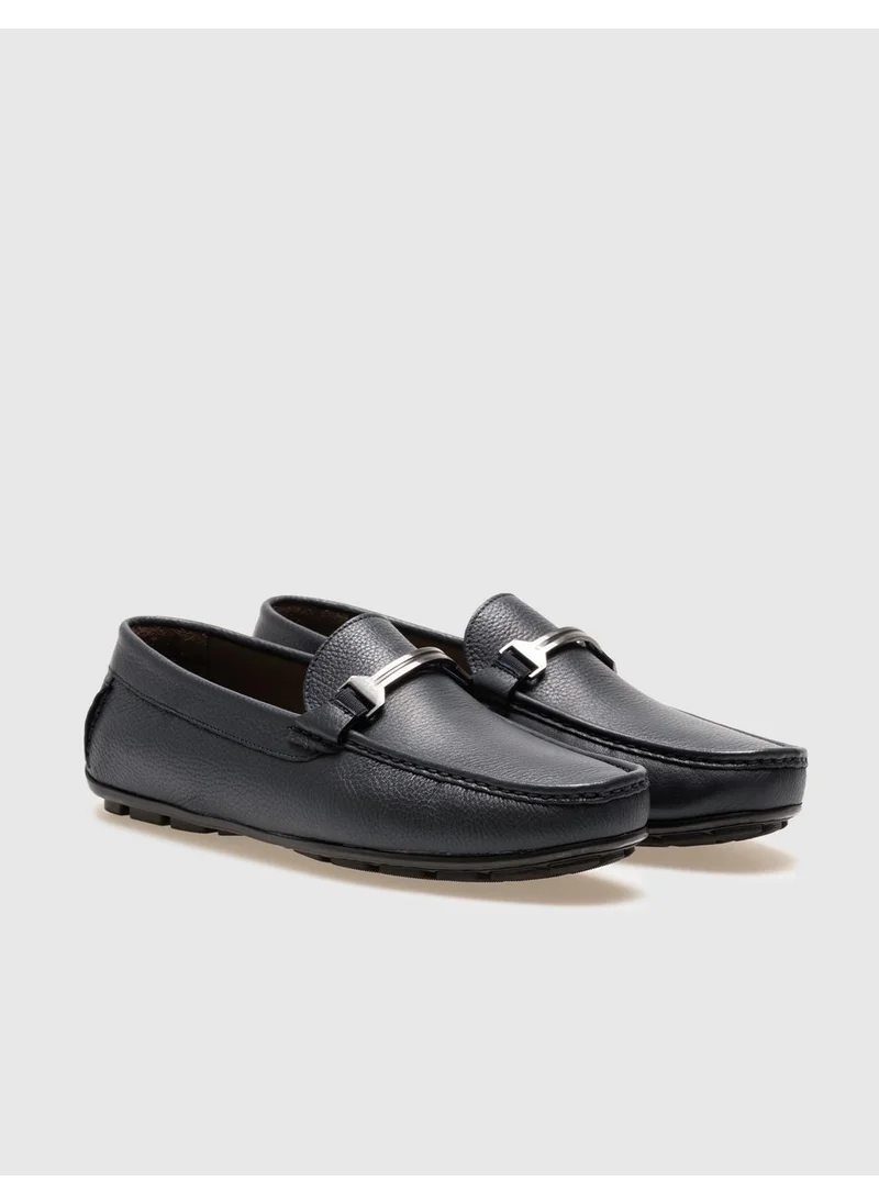 كاباني Navy Blue Buckle Men's Loafer