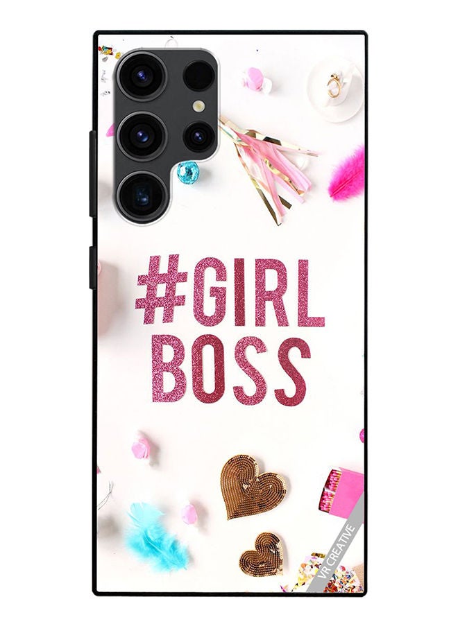 VR CREATIVE Protective Case Cover For Samsung Galaxy S23 Ultra 5G Girls Boss Design Multicolour - Image 1