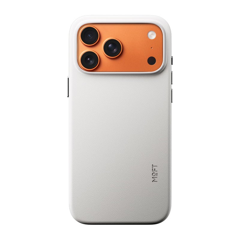 MOFT for iPhone 17 Pro Max Case- MOVAS Snap Case, MagSafe Compatible, Soft-Touch Vegan Leather, Classic Minimalist Design, Lightweight, Stain-Resistant & Camera Protection, Misty Cove - Image 1