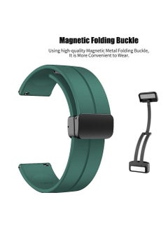 Generic 20mm Silicone Strap With Magnetic Folding Buckle For Amazfit Bip U Pro / Bip / Bip Lite / Bip S / Bip S Lite / Bip U  Green  - Image 3