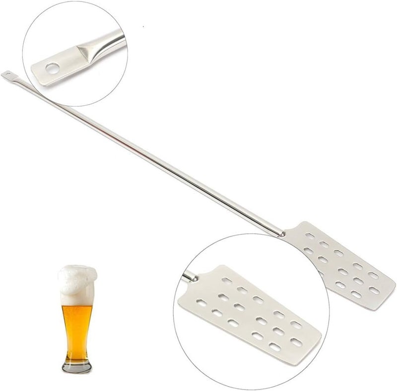 Fermtech Stainless Steel Brewing Mash Paddle 24" Inch with Hanging Hook by - Image 1