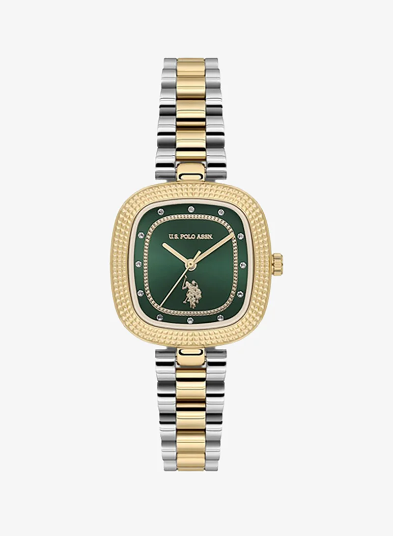 U.S. Polo Assn. New Stainless Steel Bracelet Quartz Analog Watch for Women, 28mm
