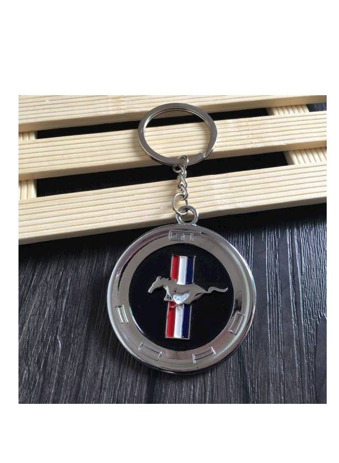 Generic Creative Ford Mustang Metal Car Mark Keychain  - Image 2