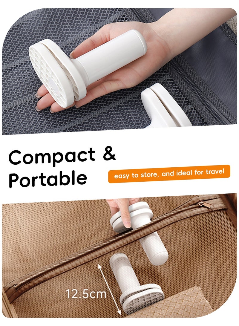 2 Pcs Portable Clothes Dryer Stand, Clip-On Cloth Drying Rack, Retractable Cloth Hooks, Multi-Function Clothes Organizer Stand, Portable Folding Clothes Rack, Adjustable Laundry Drying Stand, Space-Saving Cloth Dryer, Compact and Durable Hanging Clothes Rack, Innovative Balcony Design for Apartment, Dormitory, Bathroom, Camping and Travel - Image 3