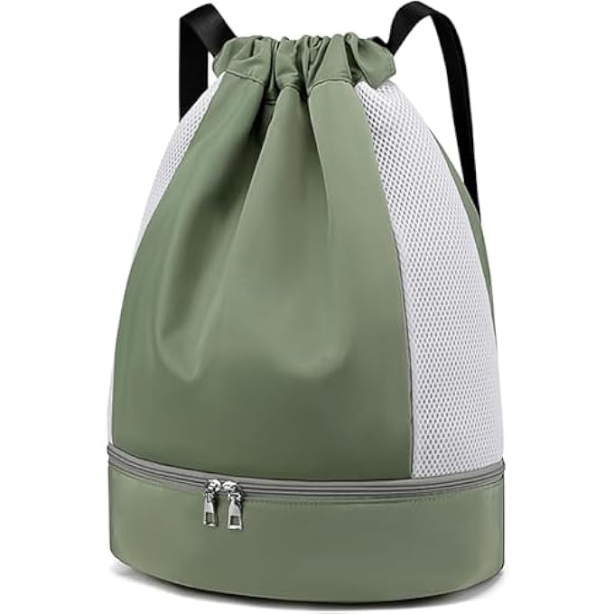 rayihni Large Drawstring Backpack Sports Gym Sackpack Basketball Bag String Bag Cinch Beach Swim Bag for Women Men - Image 1