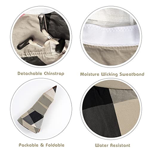 DOCILA Womens Summer Floppy Hats Fall Stylish Bucket Rain Cap Crushable Water Resistant Beach Travel Sun Hat Quick Dry Hiking Gardening Fisherman Hat Detachable Drawstring Beige - Image 3