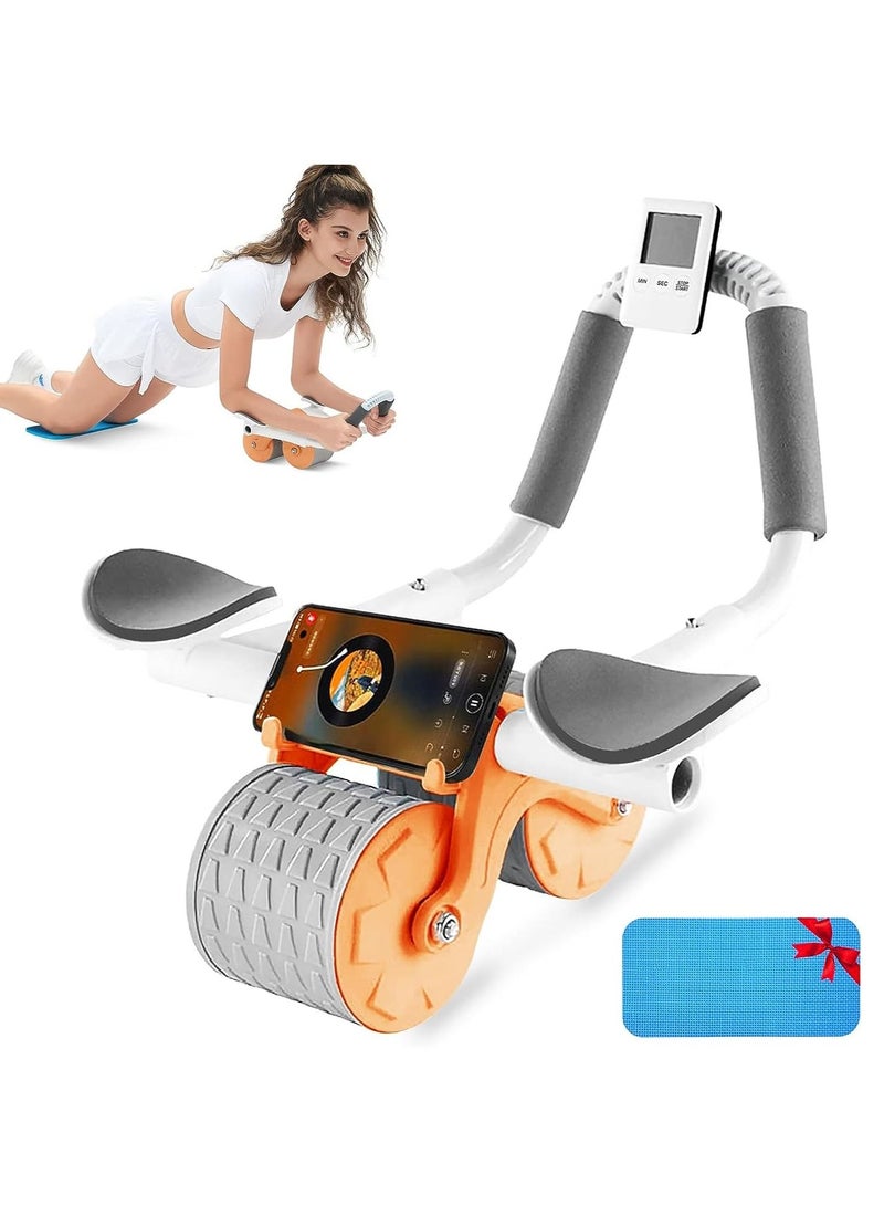 DubaiGallery Abdominal Double Wheel Roller With Automatic Rebound & Elbow Support For Core Strength - Image 1