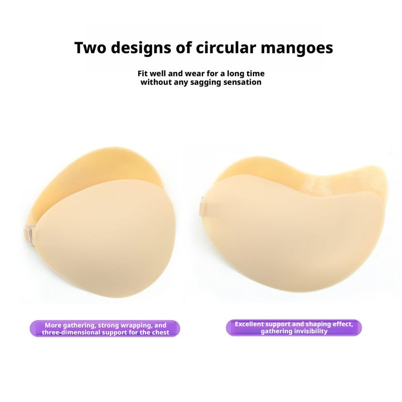 New Solid Silicone Adhesive Bra Cups, Invisible Push-Up, Ultra-Thin, Breathable, Non-Slip Nipple Covers - Image 3