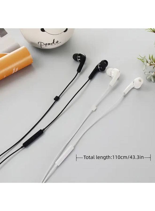 White USB C Wired Earbuds with Microphone Noise Cancelling In Ear Headphones - Image 3