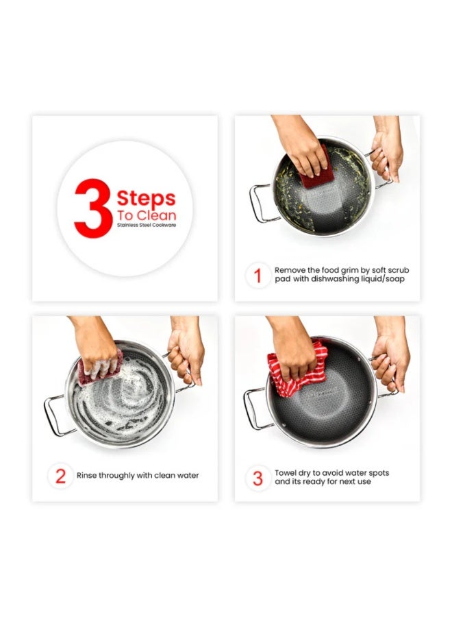 ماكسيما مقلاة مع غطاء ستانلس ستيل مقاس 32 سم - Image 4