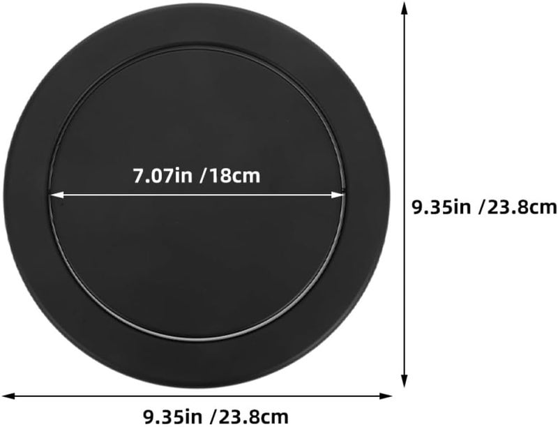 2pcs Stainless Steel Trash Can Swing Flap Lid Recessed Countertop Waste Chute Cover round Trash Bin Lid for Kitchen Bathroom Hotel Use Compatible with 19.3-23cm Opening - Image 2