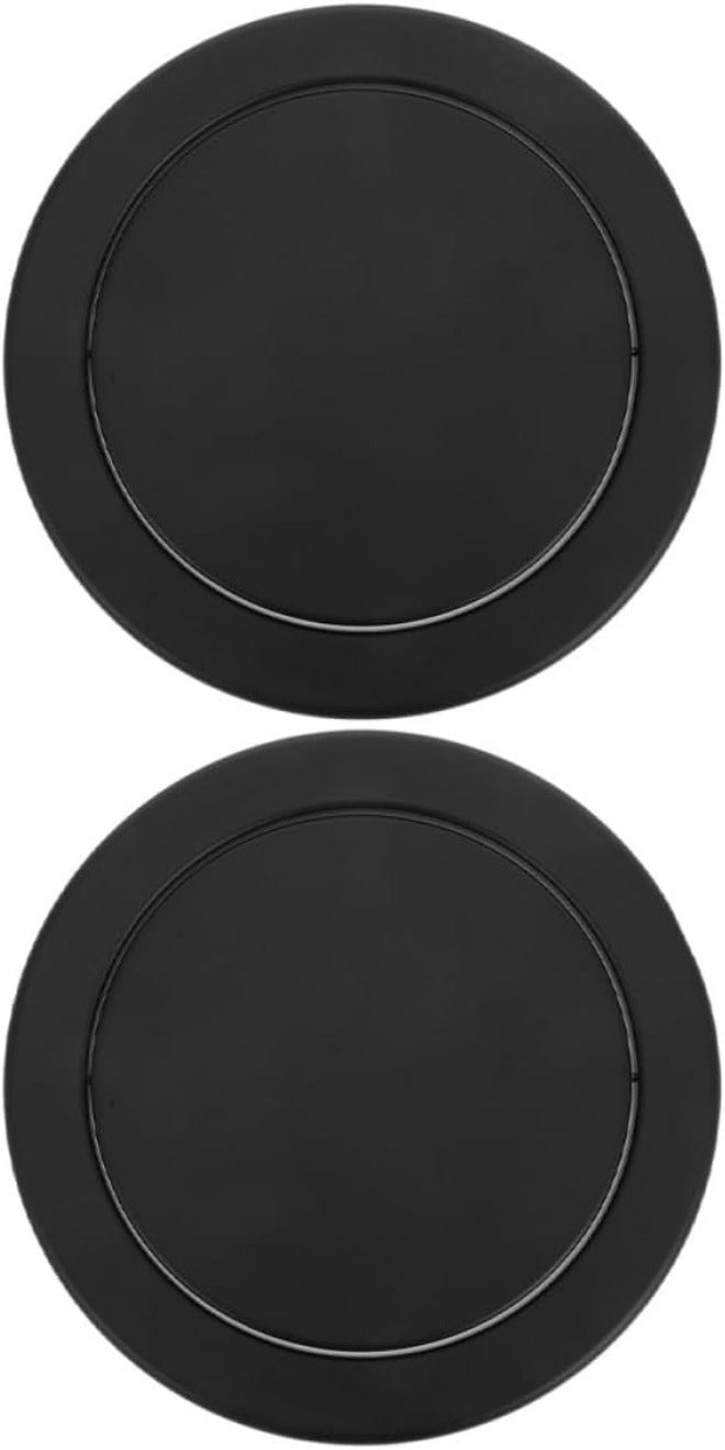 2pcs Stainless Steel Trash Can Swing Flap Lid Recessed Countertop Waste Chute Cover round Trash Bin Lid for Kitchen Bathroom Hotel Use Compatible with 19.3-23cm Opening - Image 1