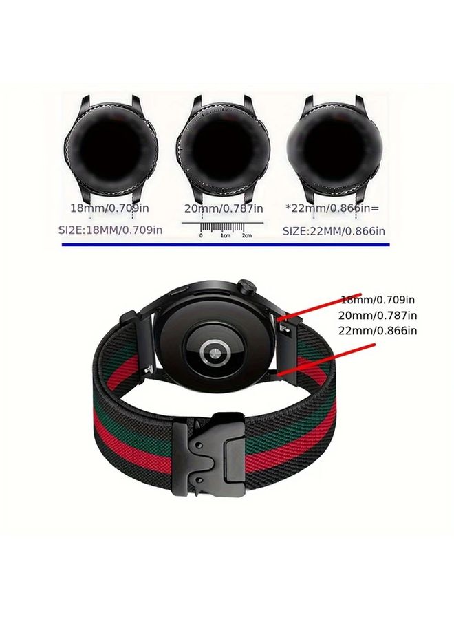 Color M1 18mm Elastic Nylon Parachute Watch Strap Loop Replacement - Image 3