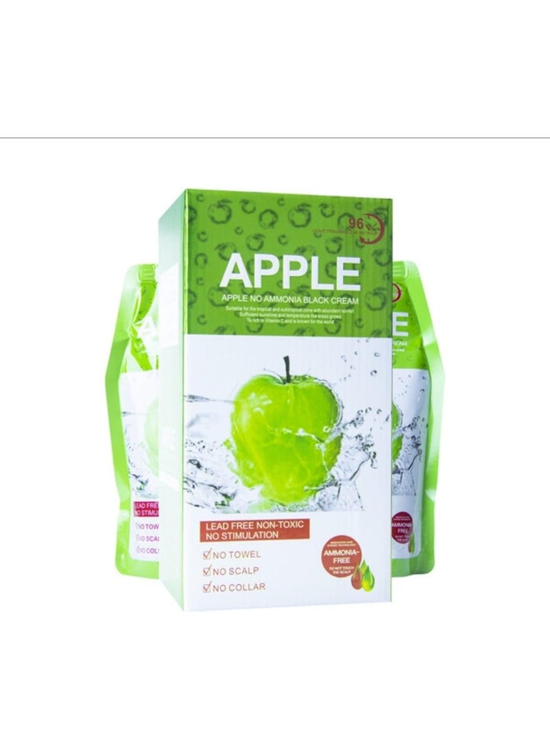 Apple Hair Color 96 Hours Ammonia-Free Black Dye Cream with Apple Fruit Extract for Hair and Beard – Long-Lasting Natural Black Color - Image 3