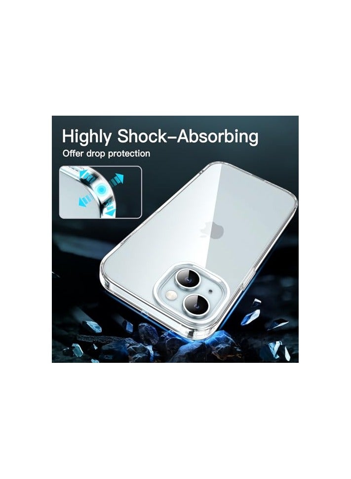 جي تيك حافظة JETech لهاتف iPhone 15 مقاس 6.1 بوصة، غطاء هاتف واقٍ نحيف وشفاف ناعم من مادة TPU مع ممتص للصدمات، يدعم الشحن اللاسلكي (شفاف) - Image 5