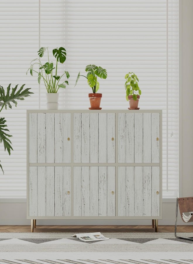 Abyssaly Peel and Stick Wallpaper with Tools 17.7" X 118" - White Gray Wood Contact Paper Shiplap Wall Paper Self-Adhesive Removable Decorative Wall Covering - Vintage Wood Plank Film for Home Decoration - Image 4