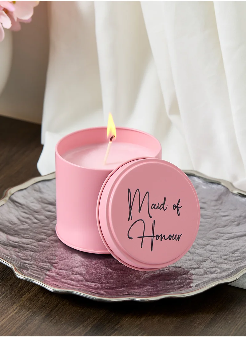 Flamingo Candles Maid Of Honour Pink Tin Candle