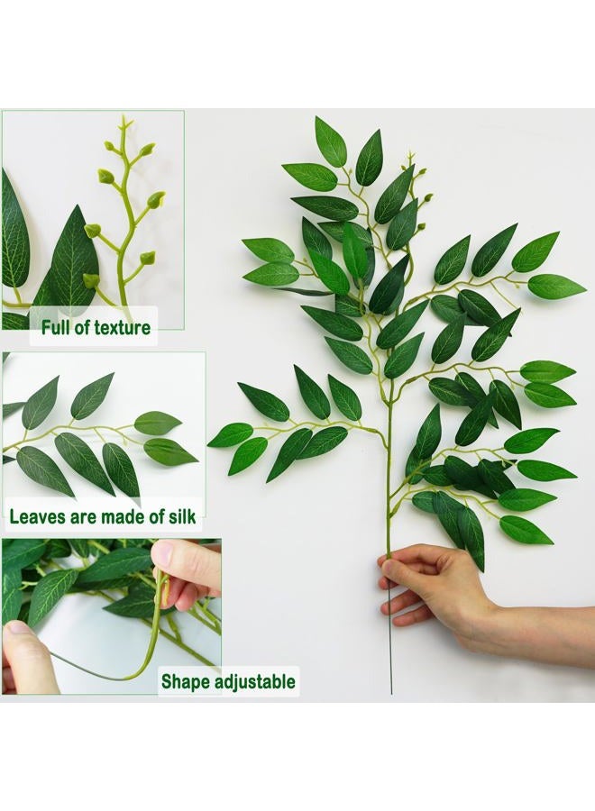 VOELIGT 24PCS Italian Ruscus Greenery 60cm Artificial Greenery Stems Leaf Greenery Garland for Wedding Arch Flowers Centerpieces Balloon Arch Home Decor - Image 3