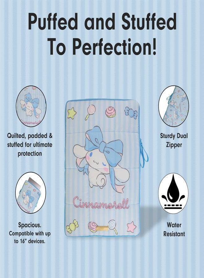 Sonix x Sanrio | Puffy Laptop Sleeve | 15-16 Inch, Quilted Pillow Puffer Laptop Carrying Case, Computer Sleeve | Cinnamoroll Lovely Ribbons - Image 3