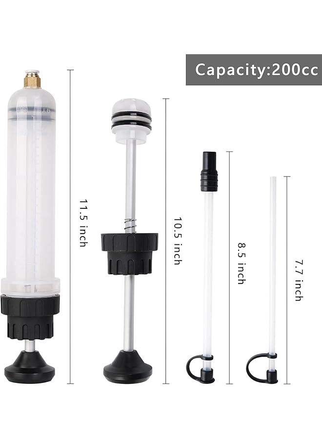 WEZCHUGHAOL 200Cc Oil Fluid Extractor, Fluid Syringe Pump Manual Suction Vacuum Fuel For Atv'S, Boats, Farm Equipment, Industrial Gear Boxes, Motor Vehicles, Oil Change Evacuation Pump  - Image 2