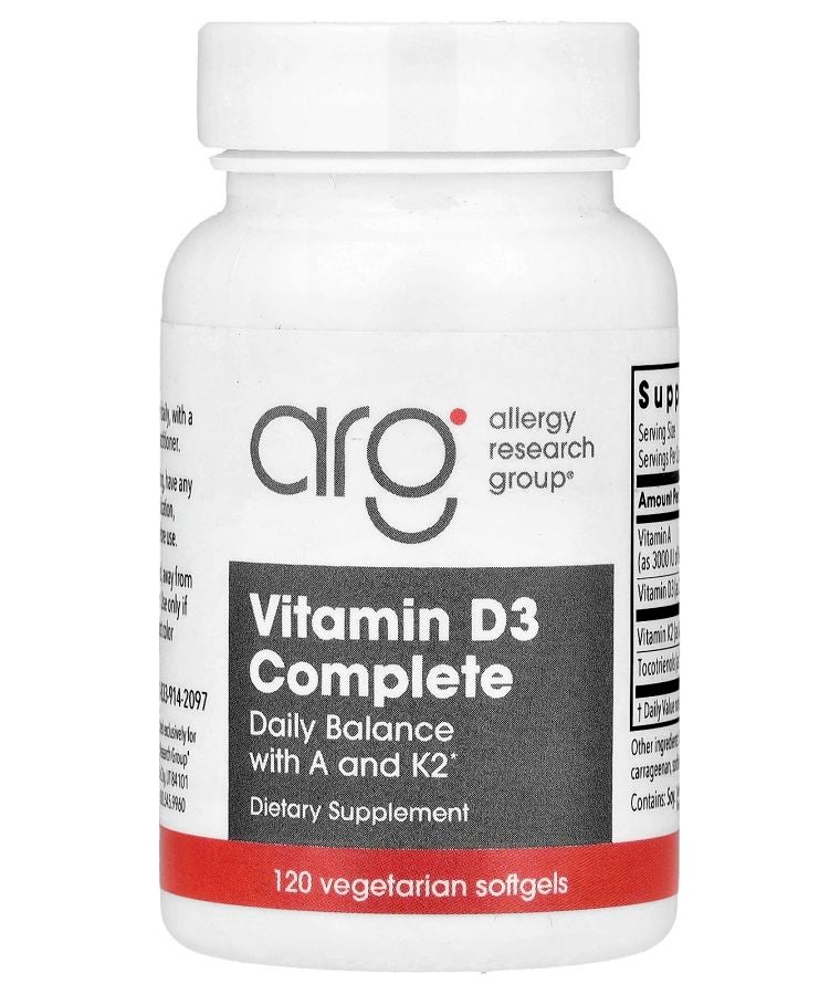 Allergy Research Group Vitamin D3 Complete 120 Vegetarian Softgels