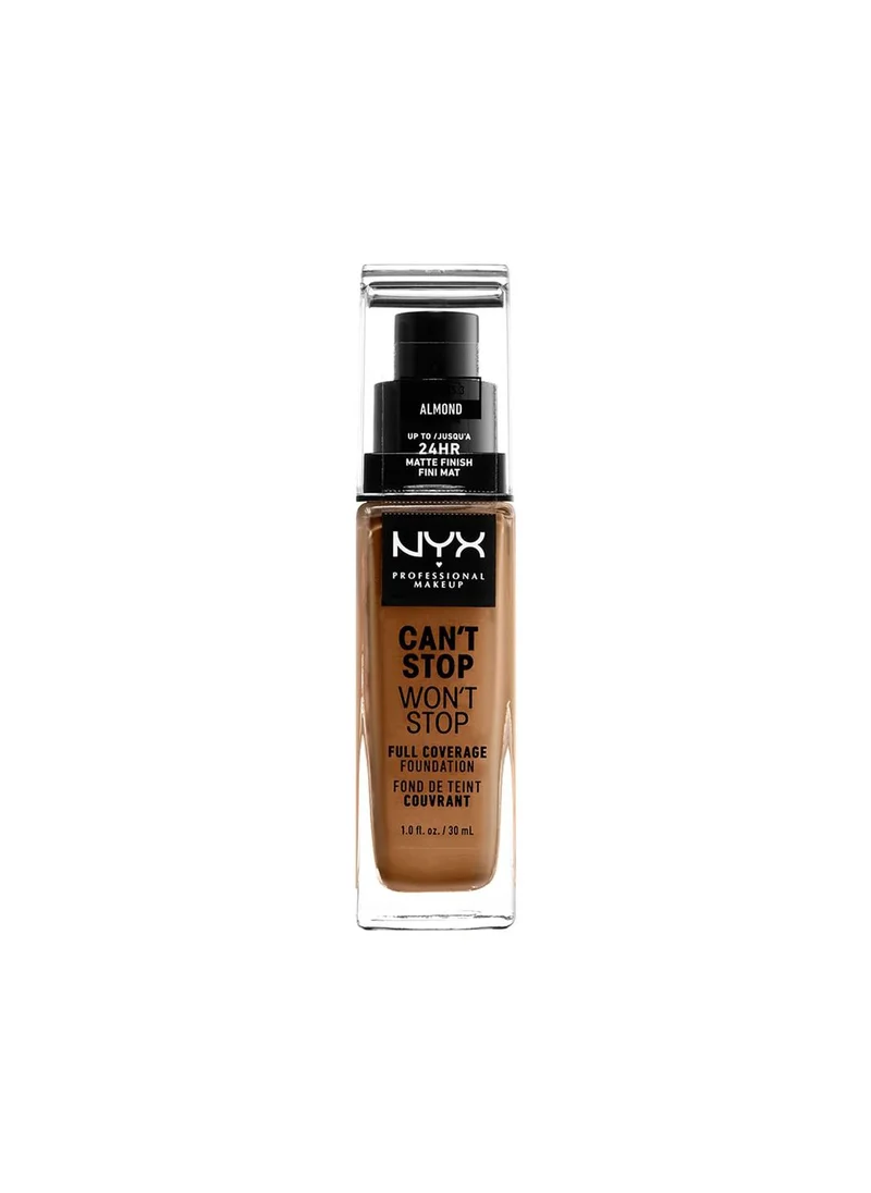 NYX PROFESSIONAL MAKEUP Can't Stop Won't Stop Full Coverage Foundation - Almond 15.3