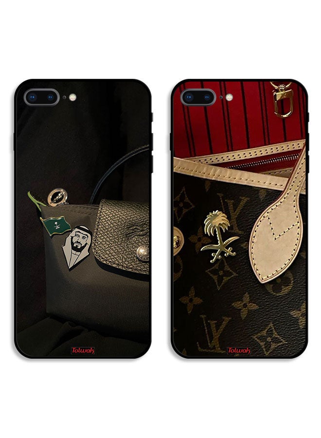 Tolwak Two Cases For Apple iPhone 8 Plus Protective Covers Kingdom Purse - Image 1