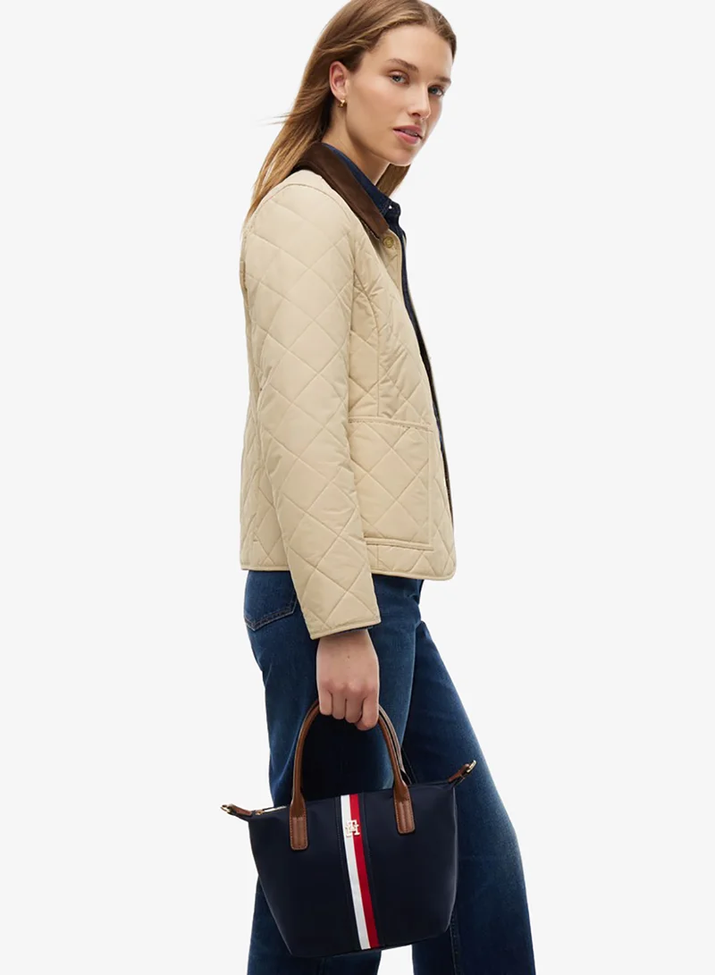Tommy Hilfiger Popette Global Stripe Crossbody Tote Bag