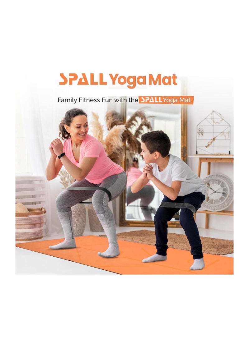 سبال بساط اليوجا للتمرين، بساط غير قابل للانزلاق مع خطوط موضعية وسطح نسيج TPE صديق للبيئة ومقاوم للعرق ومضاد للتمزق، مثالي لليوجا والبيلاتيس وممارسة الرياضة ومناسب للرجال والنساء - Image 5