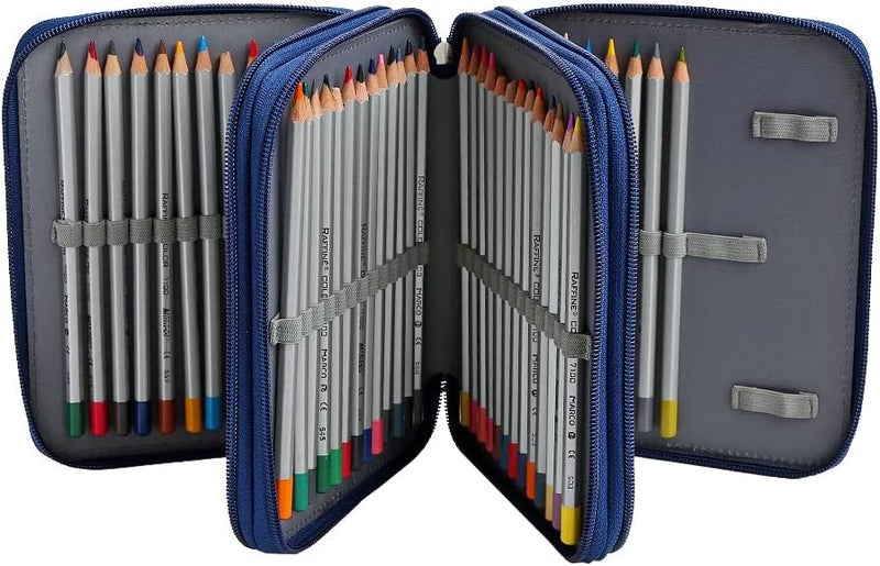 Lbxgap Zippered Pencil Case-72 Slots Handy Pencil Holders with Printing Pattern for Watercolor Pens or Markers, Pencil Case Organizer for Artist - Image 2
