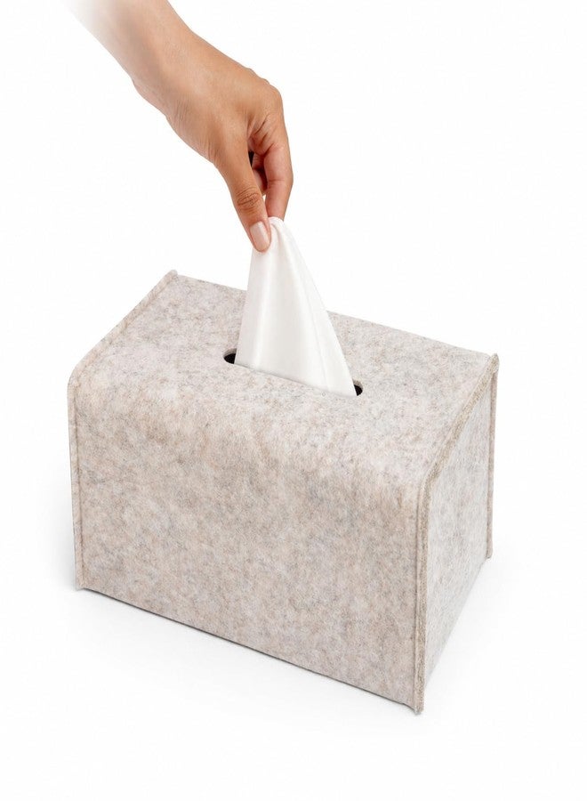 LOTTELI KITCHEN Felt Tissue Box Cover, Rectangle, Modern Design, Compatible with Kleenex Puffs Kirkland Boxes 9.25 x 4.72 x 4.53” - Single - Image 1