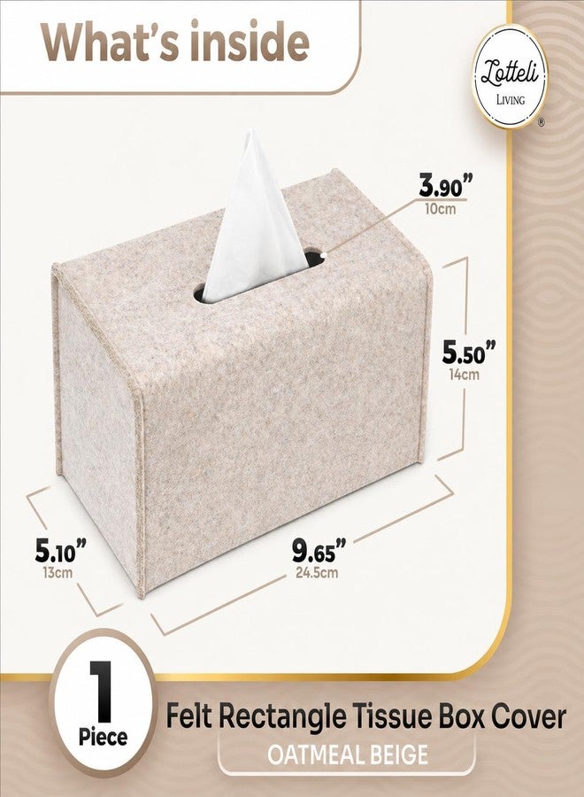 LOTTELI KITCHEN Felt Tissue Box Cover, Rectangle, Modern Design, Compatible with Kleenex Puffs Kirkland Boxes 9.25 x 4.72 x 4.53” - Single - Image 2