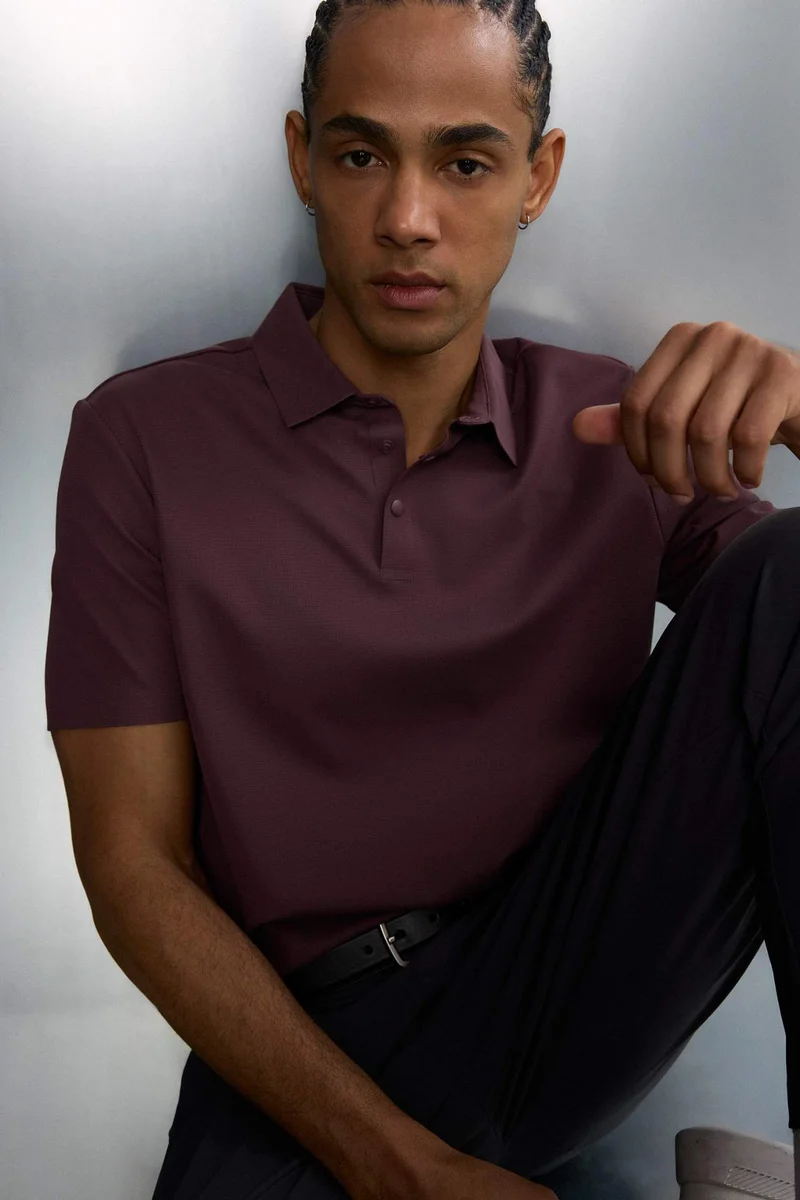 ديفاكتو Standard Fit Sports Short Sleeve Polo T-shirt