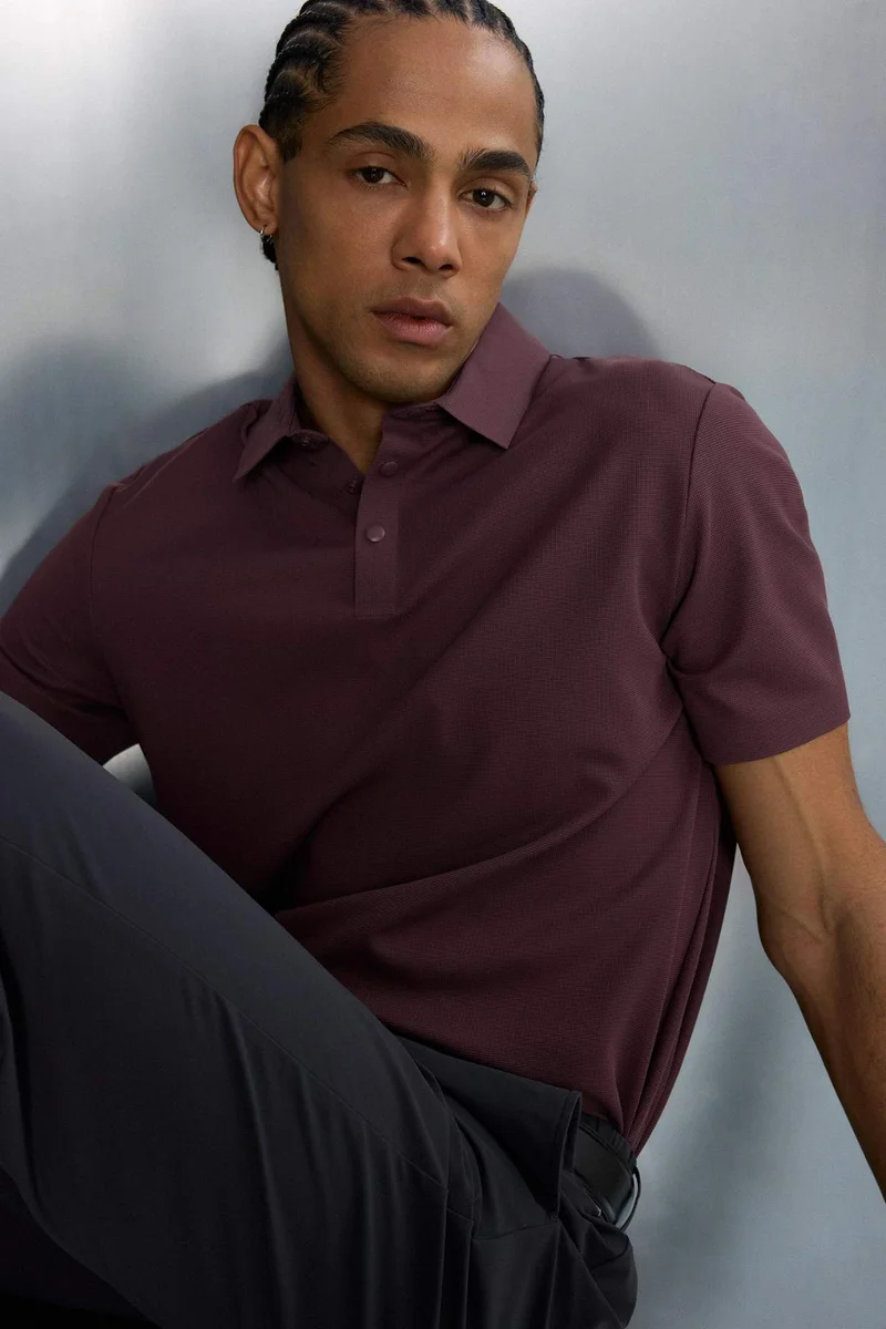 ديفاكتو Standard Fit Sports Short Sleeve Polo T-shirt