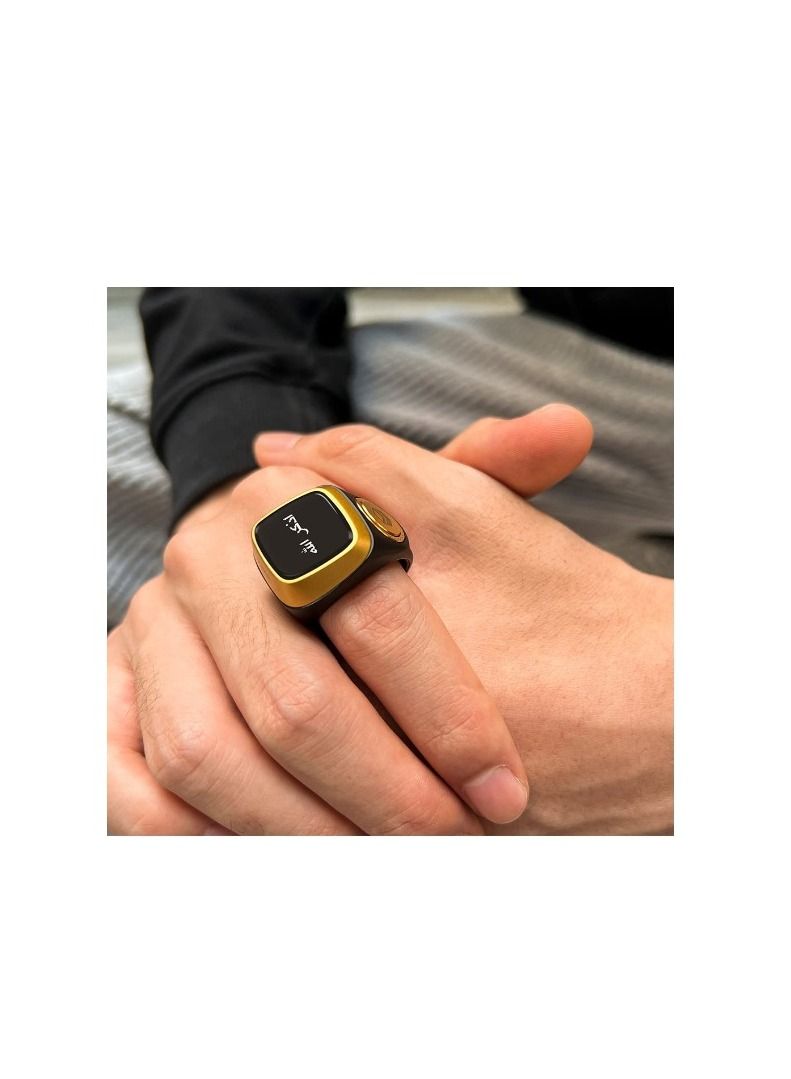 ZIKR RING iQibla Lite Muslim Ring Tasbeeh Counter With Vibration Reminder Prayer Time Reminder Bluetooth Waterproof 20mm - Image 3