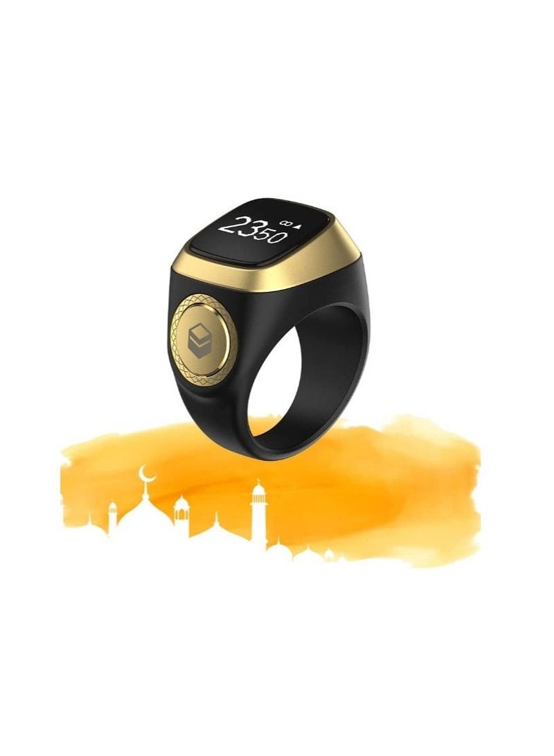 ZIKR RING iQibla Lite Muslim Ring Tasbeeh Counter With Vibration Reminder Prayer Time Reminder Bluetooth Waterproof 20mm - Image 1
