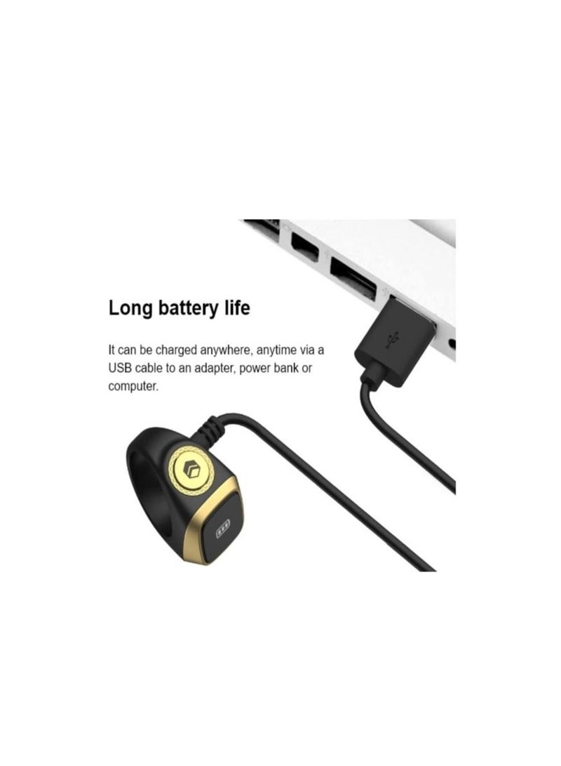 ZIKR RING iQibla Lite Muslim Ring Tasbeeh Counter With Vibration Reminder Prayer Time Reminder Bluetooth Waterproof 20mm - Image 4