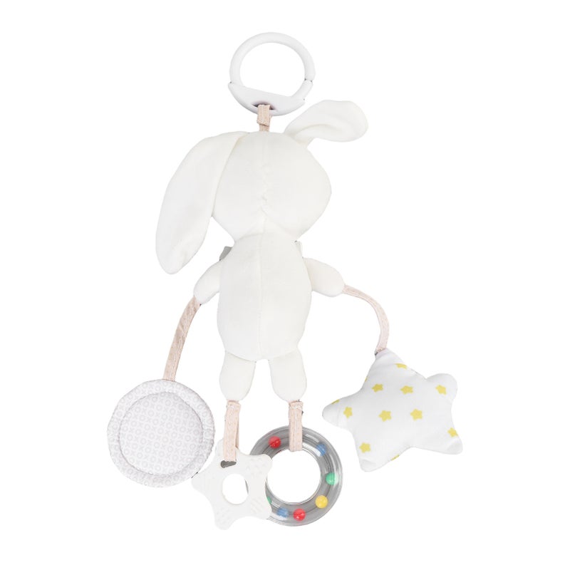 Baby Crib Hanging Rattles Toy Cute Bunny Clip On Plush Hanging Toy with BB Sound for Infant - Image 5