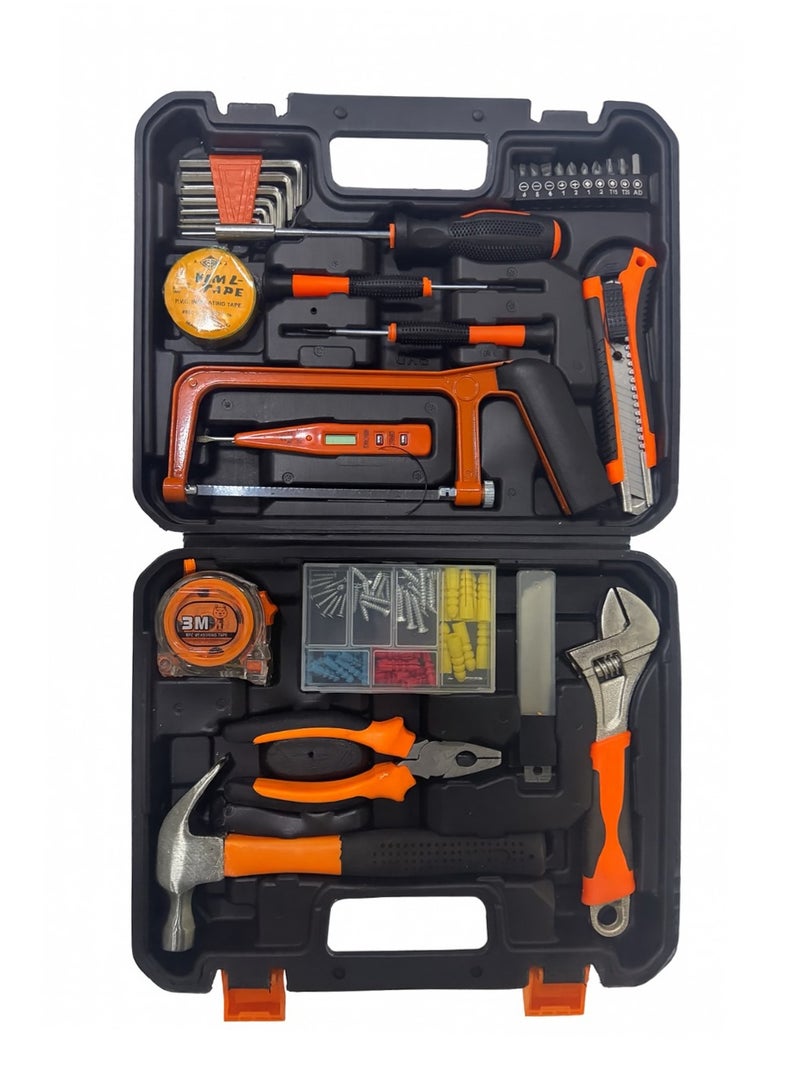 AGD Household Tool Set Basic Hand Tools Kit With Toolbox Ideal for Home Repair & Maintenance - Image 1