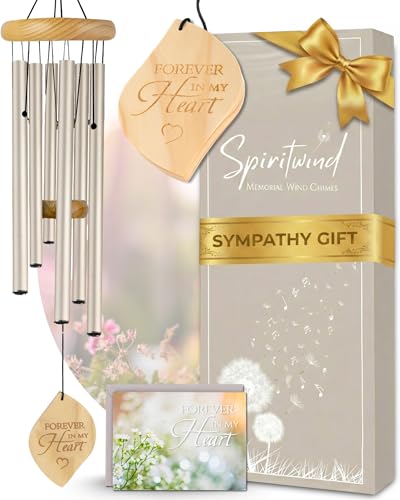 Spiritwind Tranquil Pearl Memorial Wind Chimes for Loss of Loved One Beautifully Packaged Deep Sounding Sympathy Wind Chimes for Outside A Deeply Meaningful Sympathy Gift or as Memorial Gifts for Loss 32 - Image 1