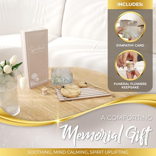 Spiritwind Tranquil Pearl Memorial Wind Chimes for Loss of Loved One Beautifully Packaged Deep Sounding Sympathy Wind Chimes for Outside A Deeply Meaningful Sympathy Gift or as Memorial Gifts for Loss 32 - Image 3