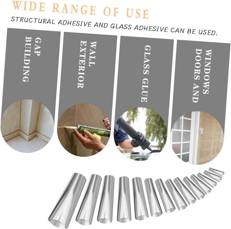 17pcs Caulking Nozzle Kit Stainless Steel Scraper Tool Sealant Mastic Window Sealer Caulking Sealer - Image 3