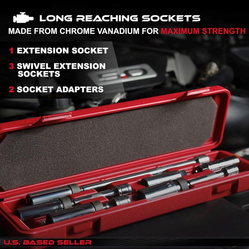 ABN 6-Piece Magnetic Spark Plug Socket Set - Image 2