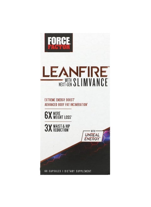 Force Factor, LeanFire® with Next-Gen Slimvance, 60 Capsules