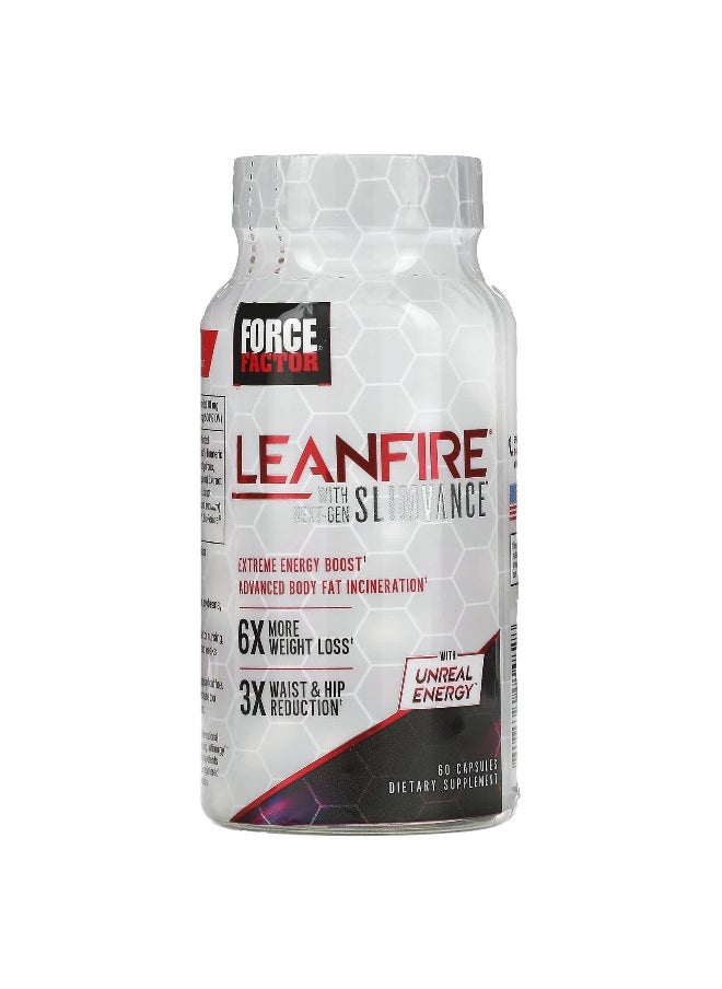 Force Factor, LeanFire® with Next-Gen Slimvance, 60 Capsules