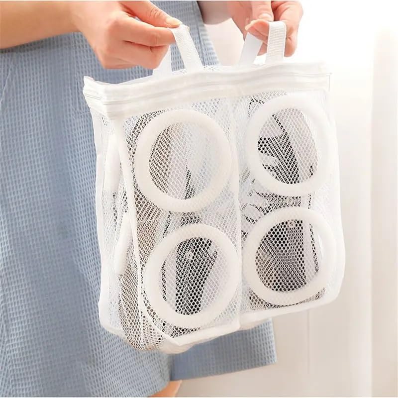KPS KPS Shoes Wash Bag Cloth Cleaning Bag Travel Bag With Zipper Household Washing Machine Bag For Laundry ShoesSocksCloth Laundry Bag Pack of 1Multicolor28x24x8cm - Image 3