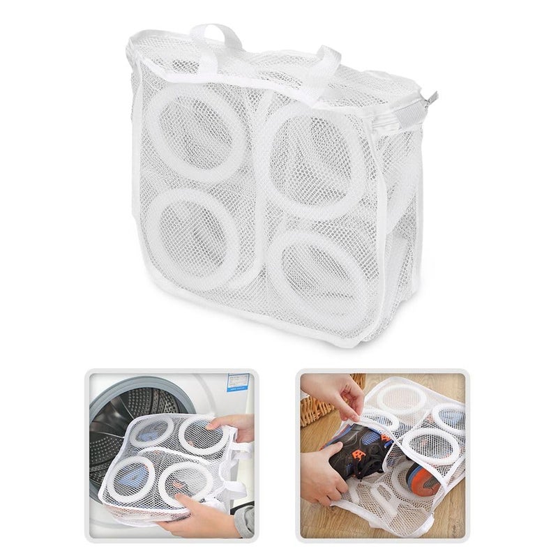 KPS KPS Shoes Wash Bag Cloth Cleaning Bag Travel Bag With Zipper Household Washing Machine Bag For Laundry ShoesSocksCloth Laundry Bag Pack of 1Multicolor28x24x8cm - Image 4