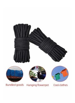 Excefore 2 Roll 10M Soft Black Cotton Rope, for Wall Hanging, Decor Crafts Projects Macrame Knotting and Home Decoration  - Image 1